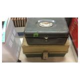 PLANO TACKLE BX & CONTENTS & METAL TACKLE BOX