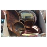 WOOD SERVING DISHES & MISC TRAYS