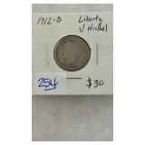 1912-D LIBERTY V NICKEL