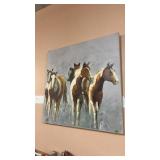 OIL ON CANVAS HORSE PAINTING 48'X48'
