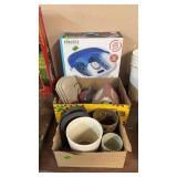 3BX W/ PLANTERS, BIRD HOUSE, BIRD FEEDER, HOMEDICS