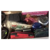 BX W/ ELECTRIC RAZOR, SNUGGIE BLANKET, FIRST AID