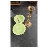NUT DISH & BRASS LAMP