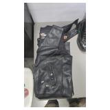 HARLEY DAVIDSON LEATHER VEST SZ XL AND CHAPS SZ L