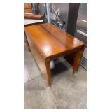WOOD DROP LEAF TABLE & 3 LEAVES