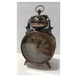 CZECH ANTQ AUKRO BRASS ALARM CLOCK
