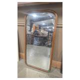 TIGER OAK ANTQ BEVELED EDGE WALL MIRROR