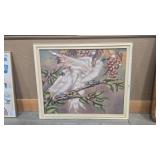 COCKATOO & GRAPES  VTG PRINT