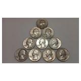 10 - WASHINGTON QUARTERS 90%