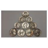 10 - WASHINGTON QUARTERS 90%