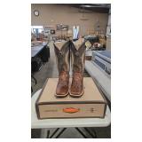 STETSON AIRFLOW MENS SZ 9D COWBOY BOOTS
