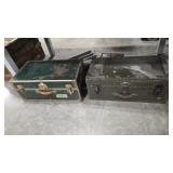 2 METAL STORAGE TRUNKS