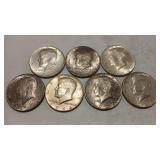 7 - 1964 KENNEDY HALVES 90%