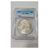1921 MORGAN  DOLLAR ICG SLABBED MS 65