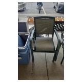 2 METAL STACKING PATIO CHAIRS