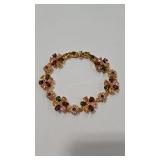 925 MULTI COLOR & CZ GOLD TONE BRACELET
