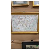 CBS RADIO VTG FRAMED STATIONS MAP