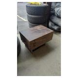 2 METAL AND WOOD STORAGGE CONTAINERS