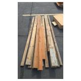 GROUP OF ASSORTED LUMBER AND WOOD SHIPPING CONTAIN