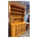 CUSTOME PINE WELSH STYLE HUTCH 2 PC