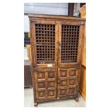 SPANISH STYLE LATTICE FRONT ARMOIRE