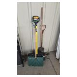 3 SNOW SHOVELS AND 2 DIRT SHOVELS