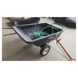WHEEL BARROW WITH GARDEN HOSE