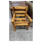 LOG CHAIR W/ REMOVABLE CASTERS