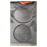 LODGE & CONTEMPO CAST IRON GRIDDLE PANS