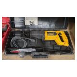 DEWALT CORDED SAWZALL IN CASE AND HITACHI DRILL