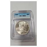 1924 PEACE DOLLAR  ICG SLABBED MS65