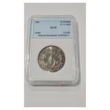 1967 50 FRANCS NNC SLABBED MS 66