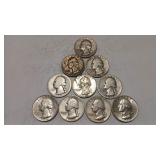 10 - WASHINGTON QUARTERS 90%