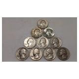 10 - WASHINGTON QUARTERS 90%