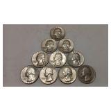 10 - WASHINGTON QUARTERS 90%