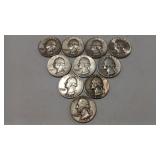 10 - WASHINGTON QUARTERS 90%