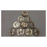 10 - WASHINGTON QUARTERS 90%