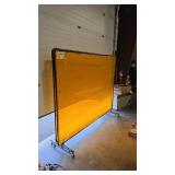 3- 6' X 8' TILLMAN WELDING CURTAINS W/ ROLLING FR