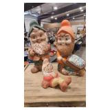 3 - CERAMIC GARDEN GNOMES