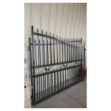 2- METAL DECORATIVE SECURITY GATES 9'6' WIDTH