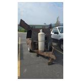 CUSTOM TRAILER MOUNTED PROPANE BBQ SMOKER AND GRIL