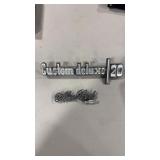 2 METAL CHEVY EMBLEMS- MONTE CARLO AND CUSTOM