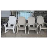 4 RUBBERMAID PLASTIC ROCKER CHAIRS