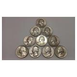10 - WASHINGTON QUARTERS 90%