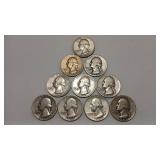 10 - WASHINGTON QUARTERS 90%