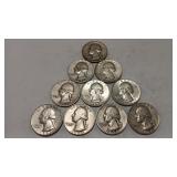 10 - WASHINGTON QUARTERS 90%