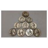 10 - WASHINGTON QUARTERS 90%