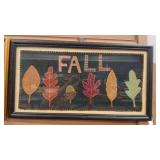 QUILTED 'FALL' FRAMED ART