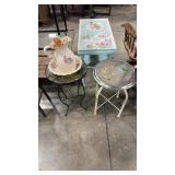 PLANT STAND , STOOL & CERAMIC PITCHER