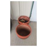 3 CERAMIC PLANTERS